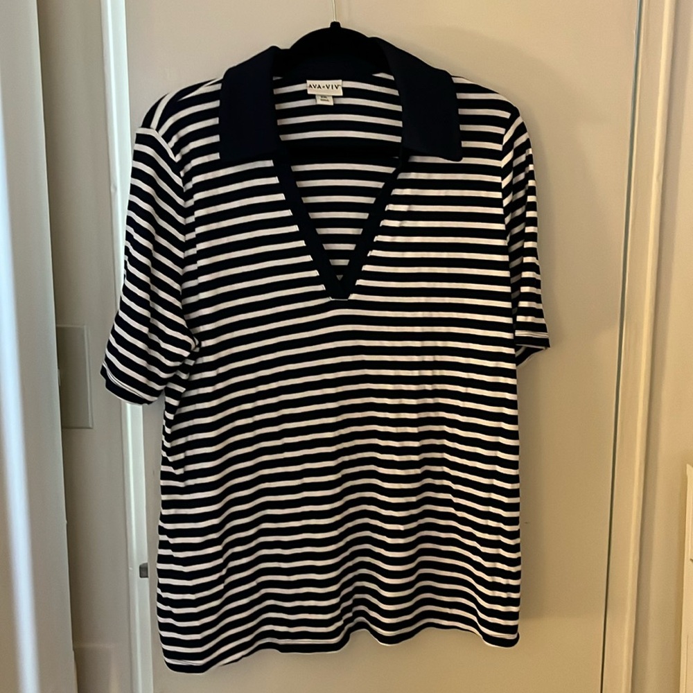 Navy Striped Shirt